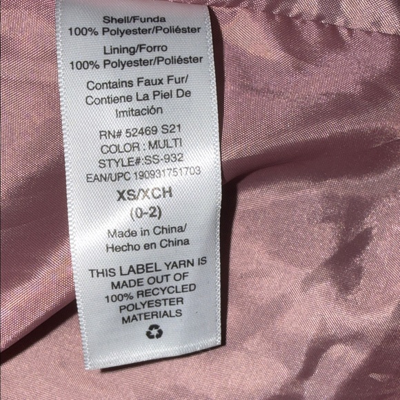 NWT Scoop Colorblock Rose/Cream/Black Teddy Faux Fur Jacket Women’s Size XS - Picture 8 of 8